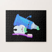 歯医者かわいい歯の技術者の衛生士 ジグソーパズル (横)