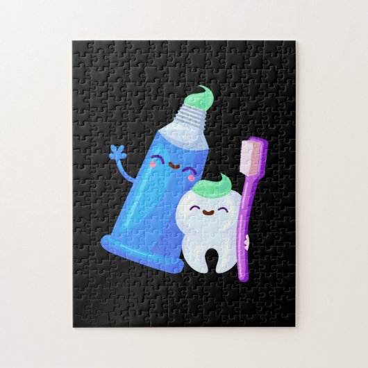 歯医者かわいい歯の技術者の衛生士 ジグソーパズル (縦)