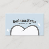 歯医者かわいい白歯ベビーブルーデンタルケア 名刺 (正面)