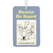 歯医者が乗ってる。歯科おもしろい医の漫画。 カーエアーフレッシュナー (裏面)