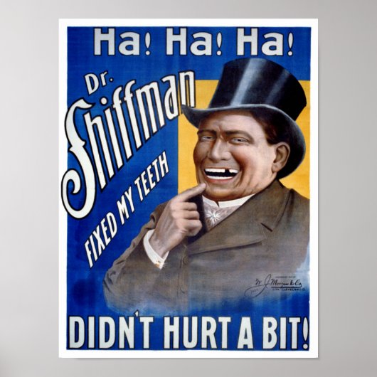 歯医者が私の歯を直したヴィンテージのポスターを復元 ポスター (正面)