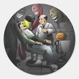 歯医者さんでのぞっとするハロウィンの夜 ラウンドシール