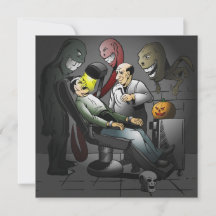 歯医者さんでのハロウィンの夜 カード