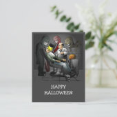 歯医者さんのハロウィン・ナイト ポストカード (スタンド正面)