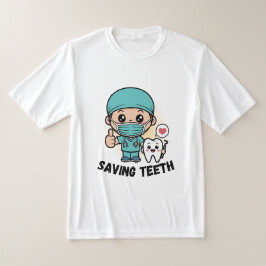 歯医者さんジョークTシャツ : 歯を救え :S Tシャツ