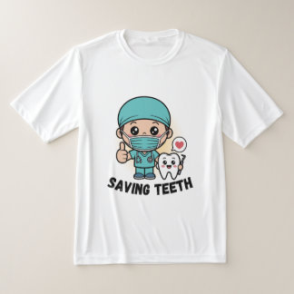 歯医者さんジョークTシャツ : 歯を救え :S Tシャツ