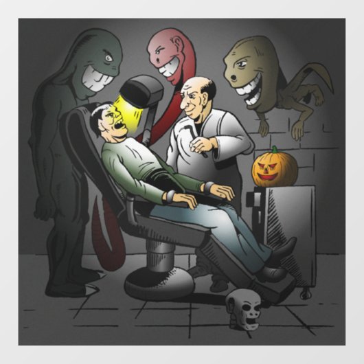 歯医者でのハロウィーンの夜 ウィンドウサイン (シート)