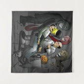 歯医者でのハロウィーンの夜 タペストリー (正面(横))