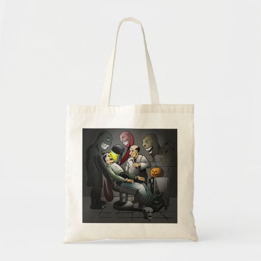 歯医者でのハロウィーンの夜 トートバッグ (正面)