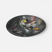 歯医者でのハロウィーンの夜 ペーパープレート (アングル)