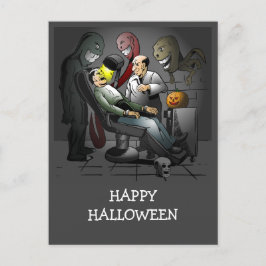 歯医者でのハロウィーンの夜 ポストカード