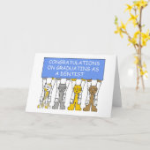 歯医者としての卒業おめでとう カード (黄色い花)