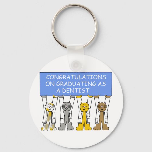 歯医者としての卒業おめでとう キーホルダー (正面)