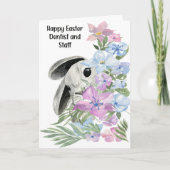 歯医者とスタッフのためのイースターカード サンキューカード (正面)