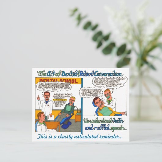 歯医者と患者との会話術 ポストカード (スタンド正面)