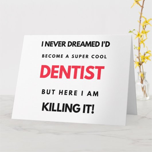 歯医者になるとは夢にも思わすごいせカッコいいなかった2 カード (黄色い花)