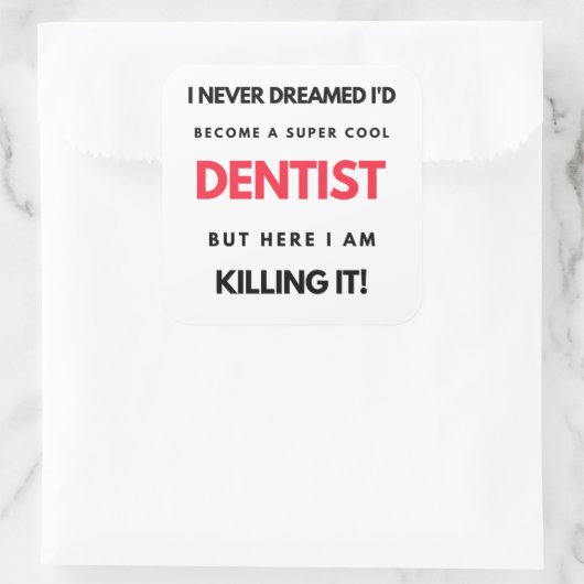 歯医者になるとは夢にも思わすごいせカッコいいなかった2 スクエアシール (バッグ)