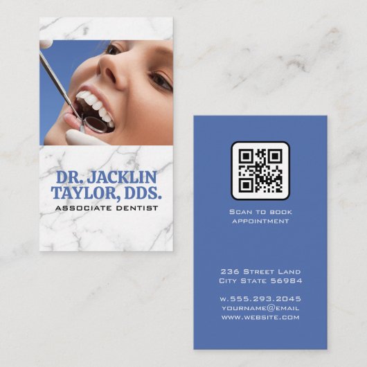 歯医者による歯検査 名刺 (正面/裏面)