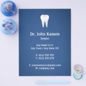 歯医者に名前を付ける |青の情報 チラシ (シングル)