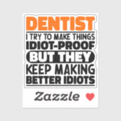 歯医者に歯医者に行かせようおもしろい諺 シール (シート)