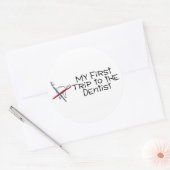 歯医者に行った最初の旅行 ラウンドシール (封筒)