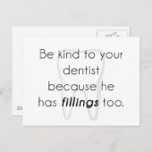 歯医者に親切にしろ! ポストカード (正面/裏面)