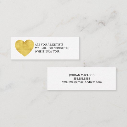 歯医者のおもしろいデートすること通話カード スキニー名刺 (正面/裏面)