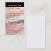 歯医者のアポイントメントカード 予約カード (正面/裏面)