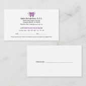 歯医者のアポイントメント通知 |歯科医院 名刺 (正面/裏面)