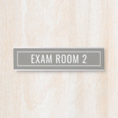 歯医者のオフィスのための灰色の白い試験室 サインプレート (正面)