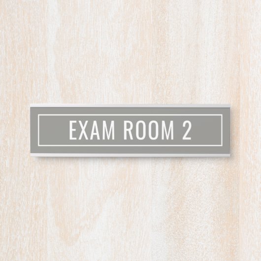 歯医者のオフィスのための灰色の白い試験室 サインプレート (正面)