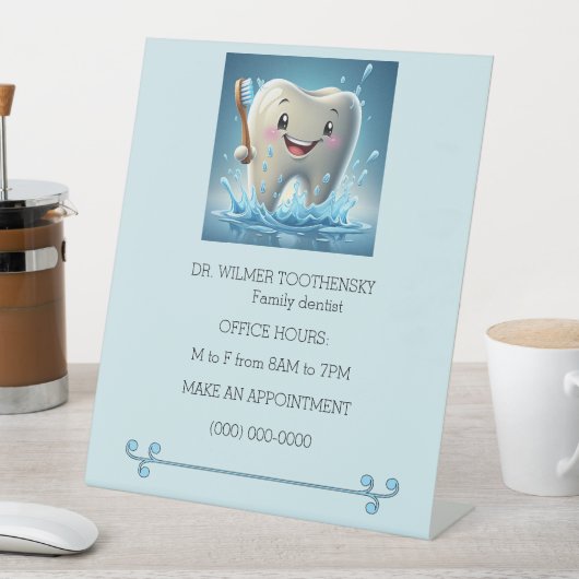 歯医者のオフィスの台座" 台座サイン (インサイチュ)