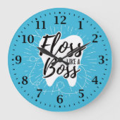 歯医者のオフィスの壁掛け時計 ラージ壁時計 (正面)