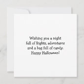 歯医者のカードでのハロウィーンの夜 カード (裏面)