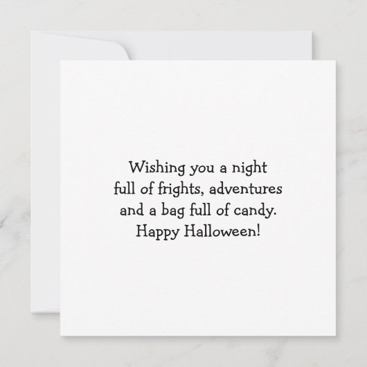 歯医者のカードでのハロウィーンの夜 カード (裏面)