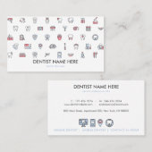 歯医者のクリニックのアイコン歯 名刺 (正面/裏面)