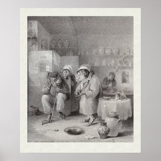 歯医者のサル – 歯科医院デコール! ポスター (正面)