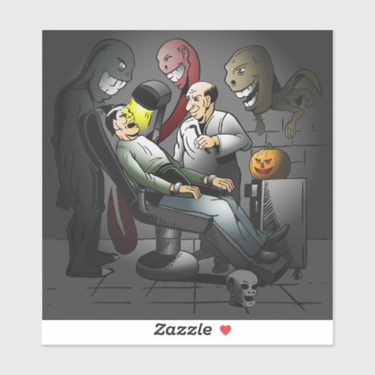 歯医者のステッカーでのハロウィーンの夜 シール (シート)