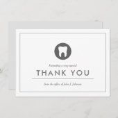 歯医者のテーマ |ミニマリストフラットサンキューカード サンキューカード (正面/裏面)