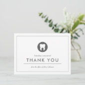 歯医者のテーマ |ミニマリストフラットサンキューカード サンキューカード (スタンド正面)