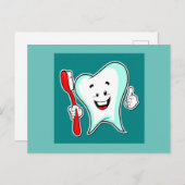 歯医者のハッピーティース ポストカード (正面/裏面)
