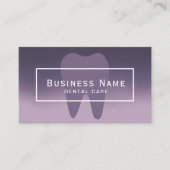 歯医者のパープルエレガントグラデーションデンタルケア 名刺 (正面)