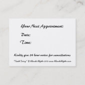 歯医者のビジネスとアポイントメントのカード歯の妖精 予約カード (裏面)