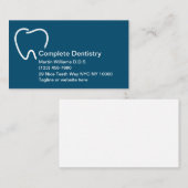 歯医者のモダン歯の記号 名刺 (正面/裏面)