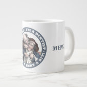 歯医者のユーモアカスタムモノグラムマグ ジャンボコーヒーマグカップ (正面右)