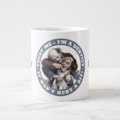 歯医者のユーモアカスタムモノグラムマグ ジャンボコーヒーマグカップ (正面)