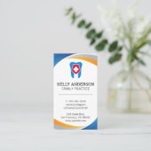 歯医者のロゴ |ヘルスケア 名刺 (スタンド正面)