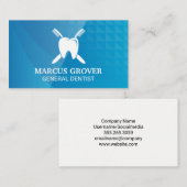 歯医者のロゴ |歯ブラシ 名刺 (正面/裏面)