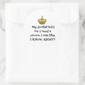 歯医者の冠 ラウンドシール (バッグ)