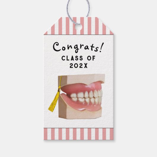 歯医者の卒業式パーティギフトラベル ギフトタグ (正面)